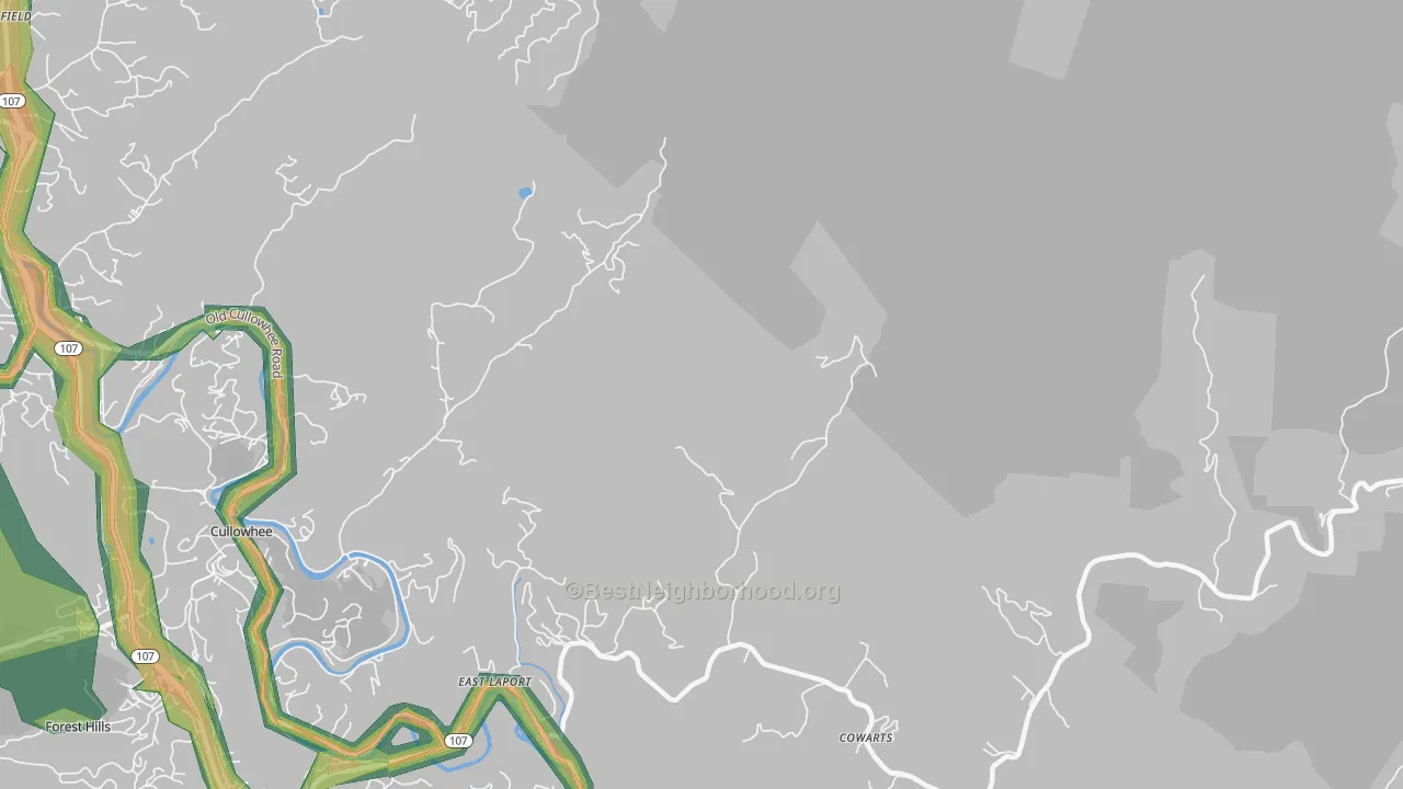 East Laport, NC Map of Noise Levels in East Laport