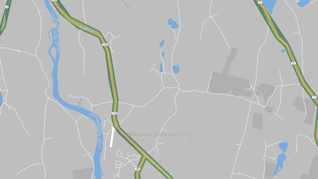 East Livermore, ME Map of Noise Levels in East Livermore
