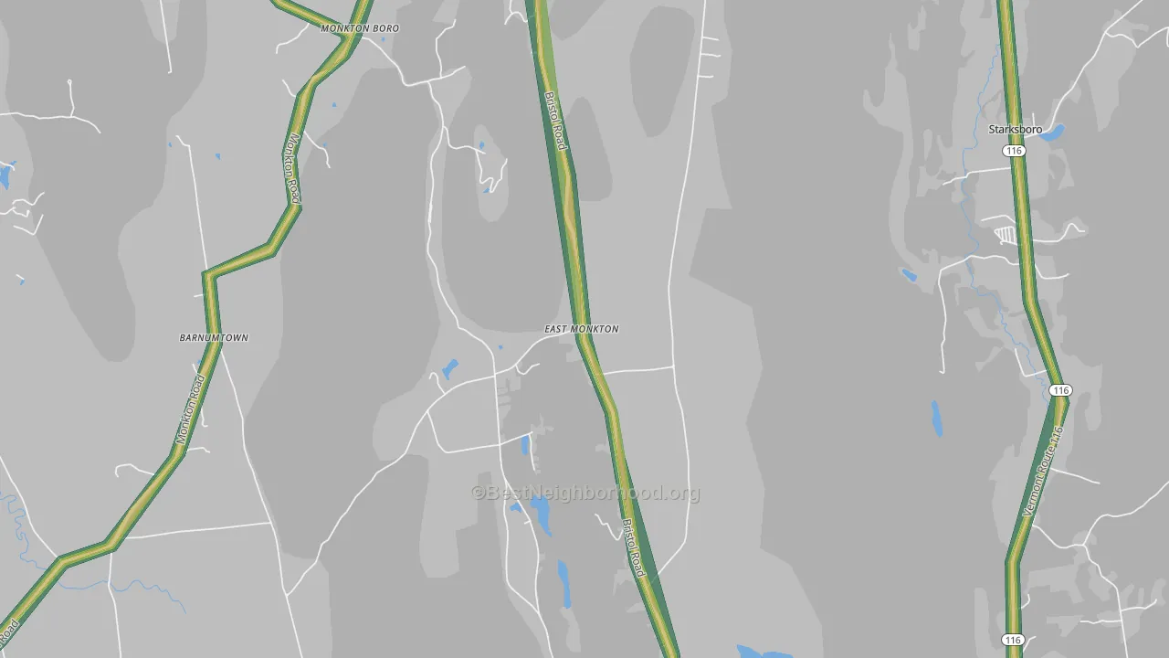 East Monkton, VT Map of Noise Levels in East Monkton
