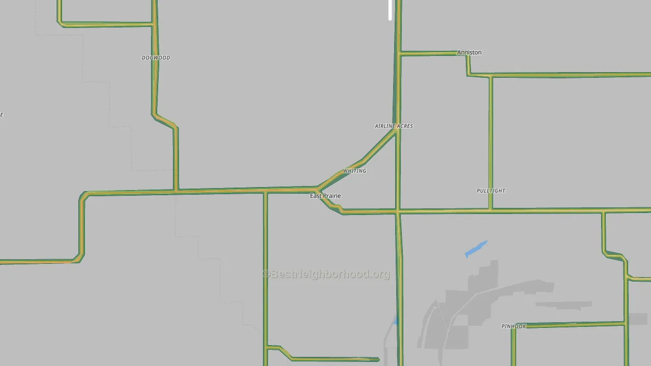 East Prairie, MO Map of Noise Levels in East Prairie