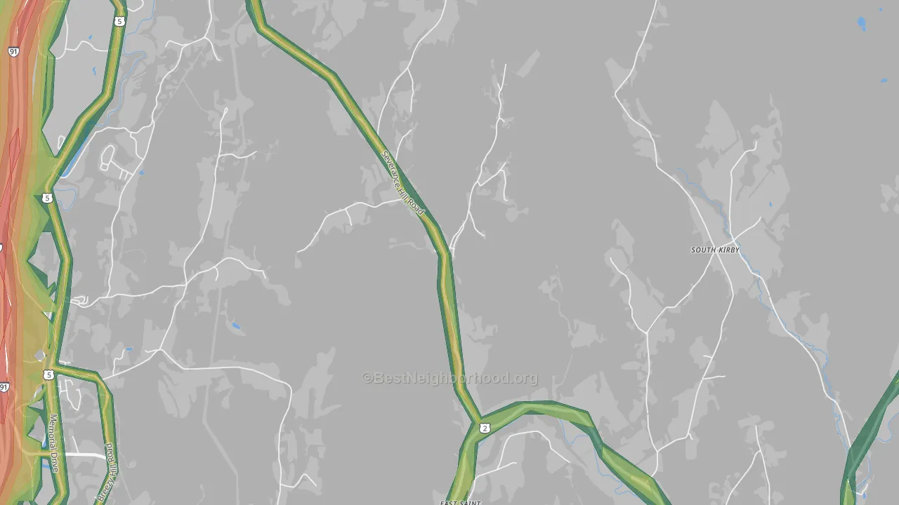 East St. Johnsbury, VT Map of Noise Levels in East St. Johnsbury