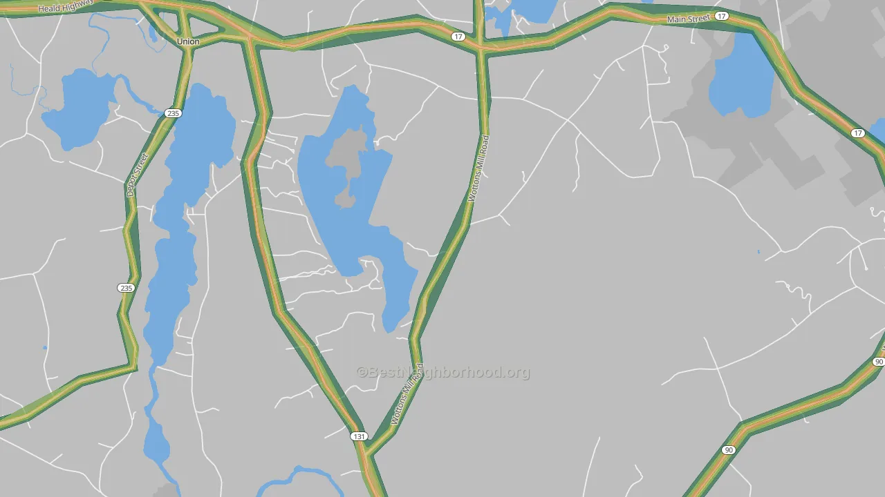 East Union, ME Map of Noise Levels in East Union