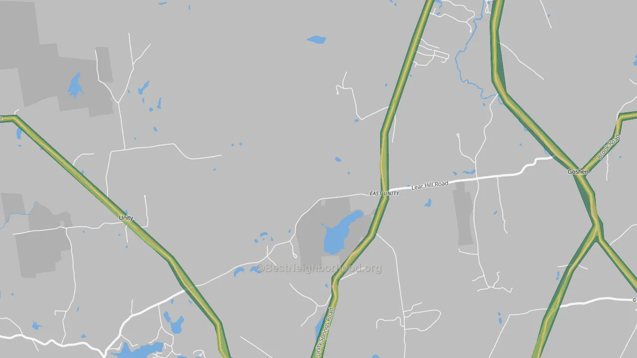 East Unity, NH Map of Noise Levels in East Unity