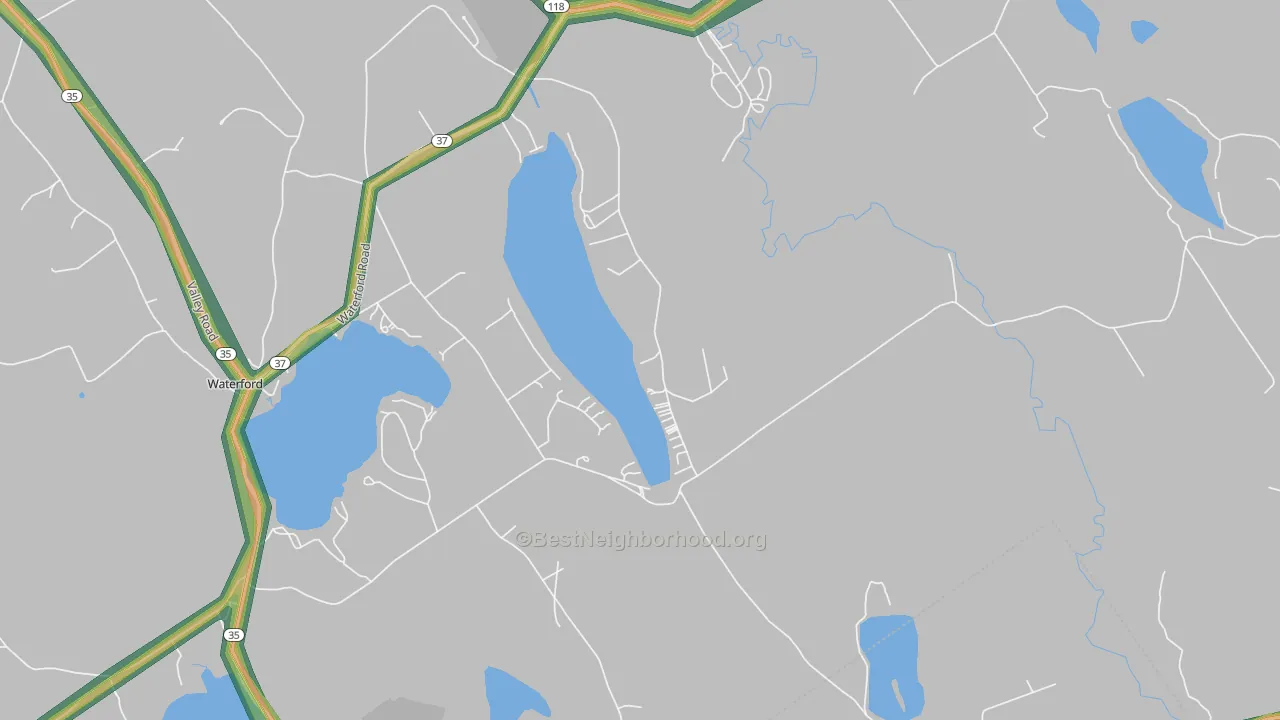 East Waterford, ME Map of Noise Levels in East Waterford