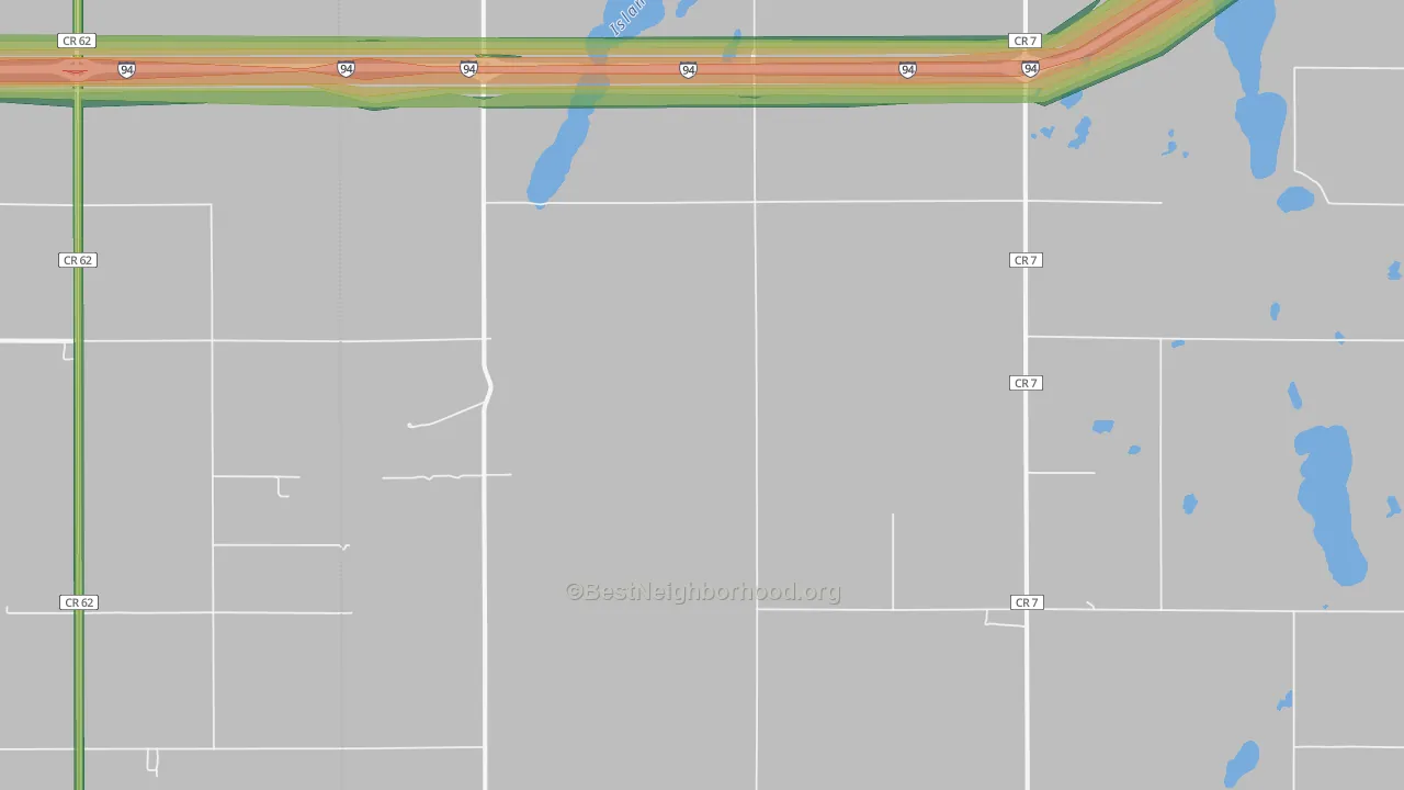 Eckelson, ND Map of Noise Levels in Eckelson