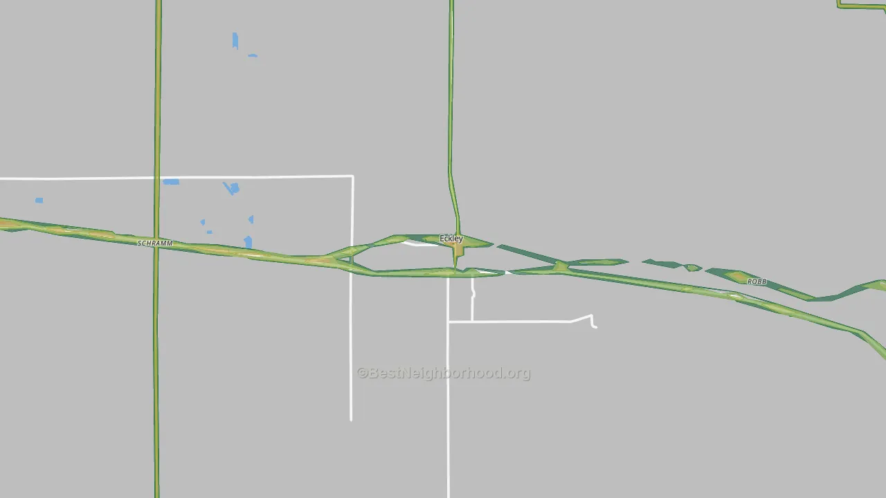 Eckley, CO Map of Noise Levels in Eckley