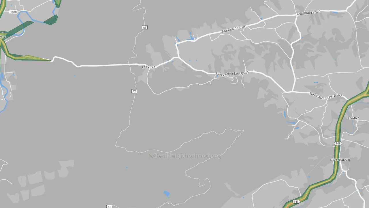 Eckville, PA Map of Noise Levels in Eckville