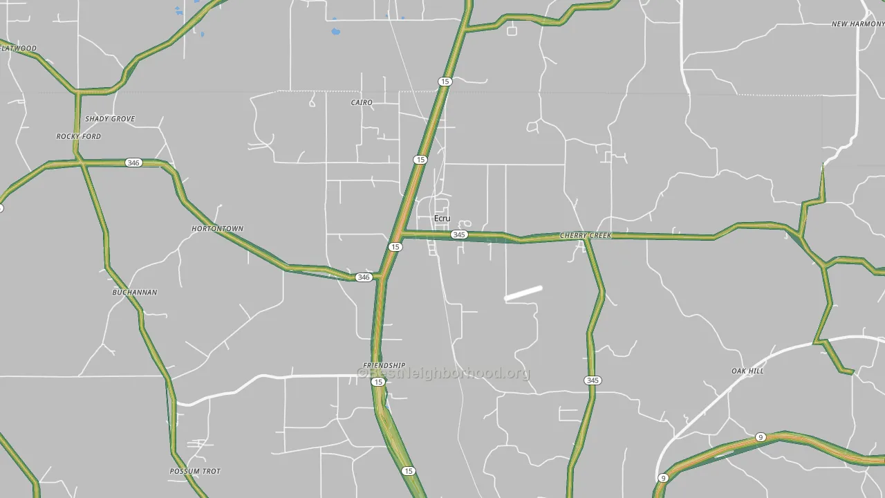 Ecru, MS Map of Noise Levels in Ecru