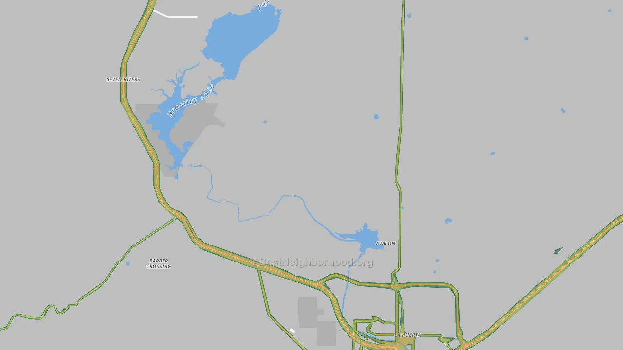 Eddy County, NM Map of Noise Levels in Eddy County