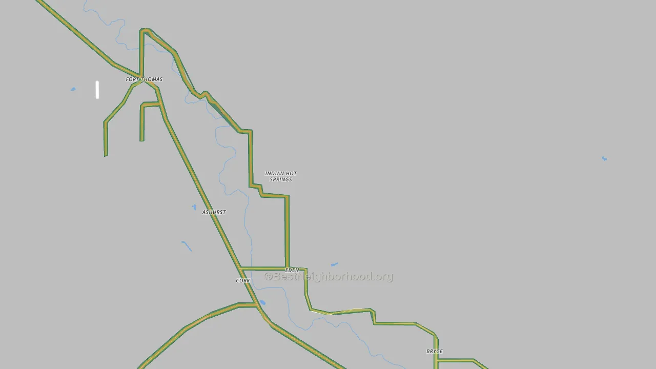 Eden, AZ Map of Noise Levels in Eden