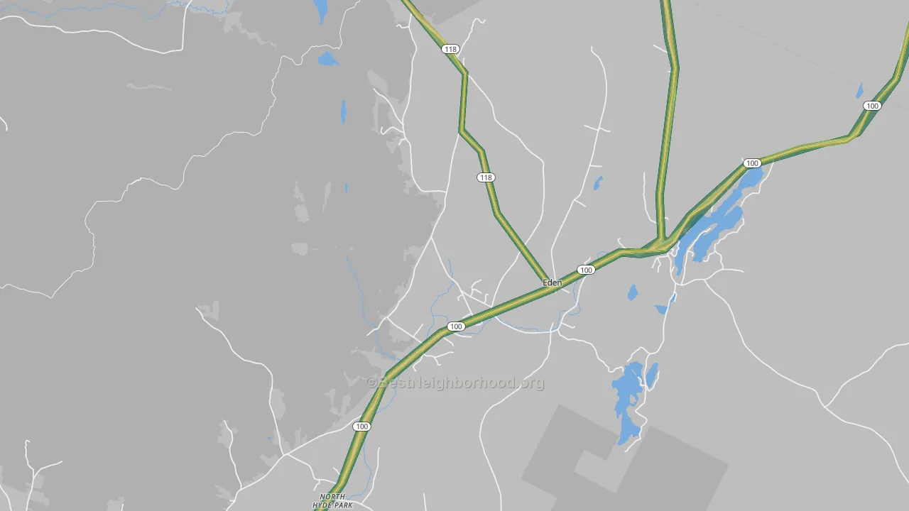 Eden, VT Map of Noise Levels in Eden