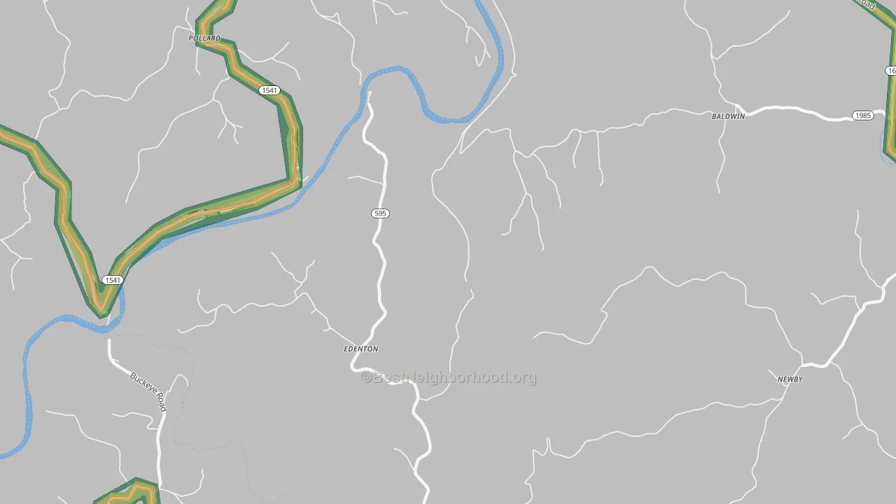 Edenton, KY Map of Noise Levels in Edenton