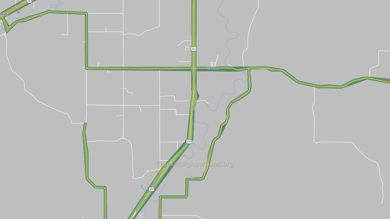 Edgar, MT Map of Noise Levels in Edgar