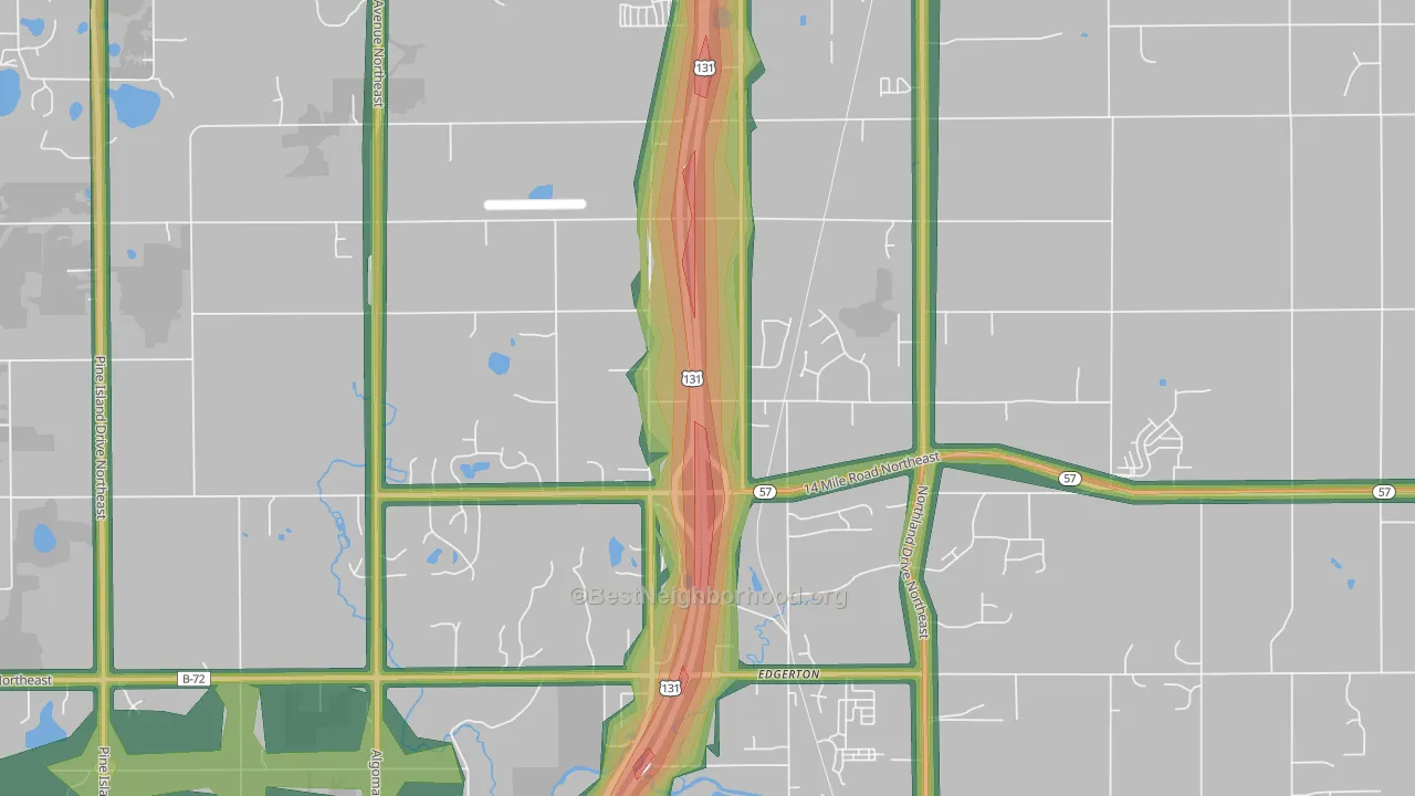 Edgerton, MI Map of Noise Levels in Edgerton