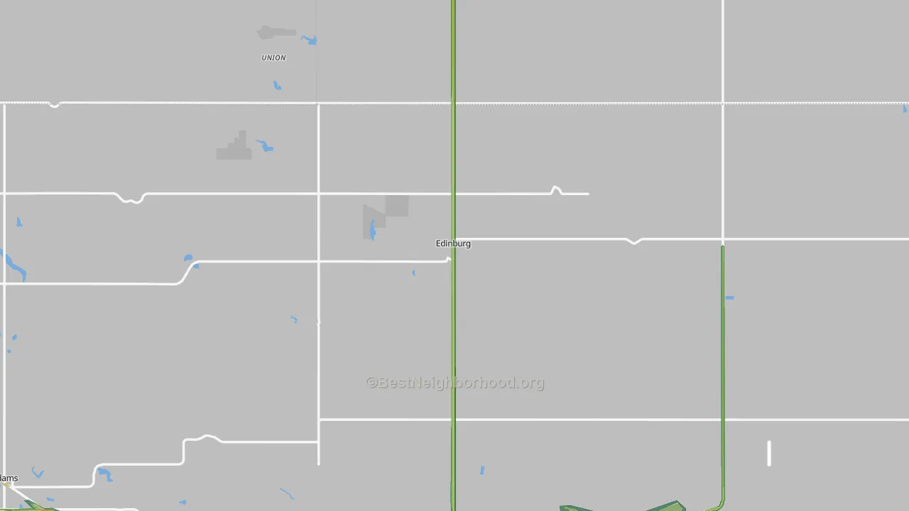 Edinburg, ND Map of Noise Levels in Edinburg