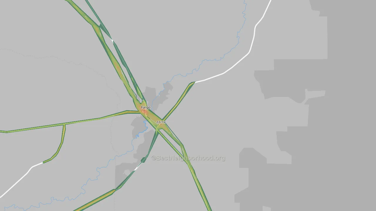 Edith, GA Map of Noise Levels in Edith