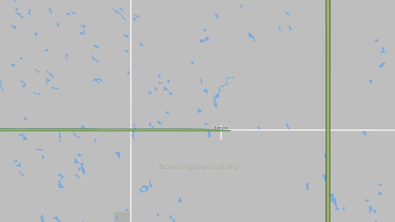 Edmore, ND Map of Noise Levels in Edmore