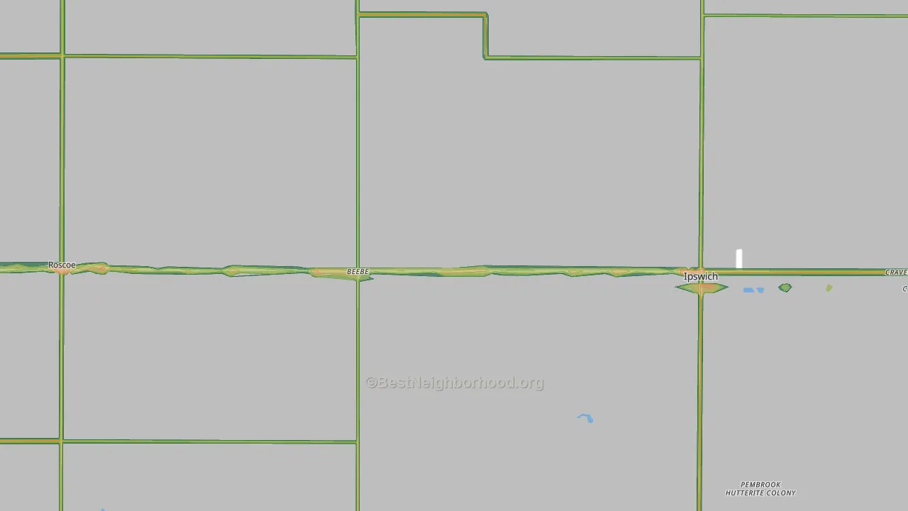 Edmunds County, SD Map of Noise Levels in Edmunds County