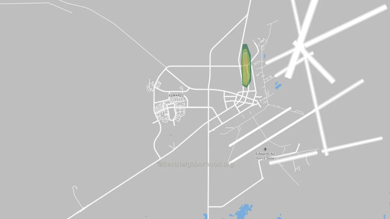 Edwards Air Force Base, CA Map of Noise Levels in Edwards Air Force Base