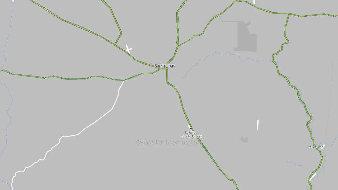 Edwards County, TX Map of Noise Levels in Edwards County