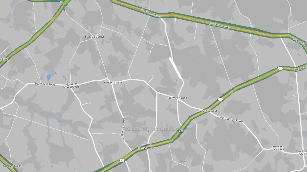 Edwardsville, DE Map of Noise Levels in Edwardsville