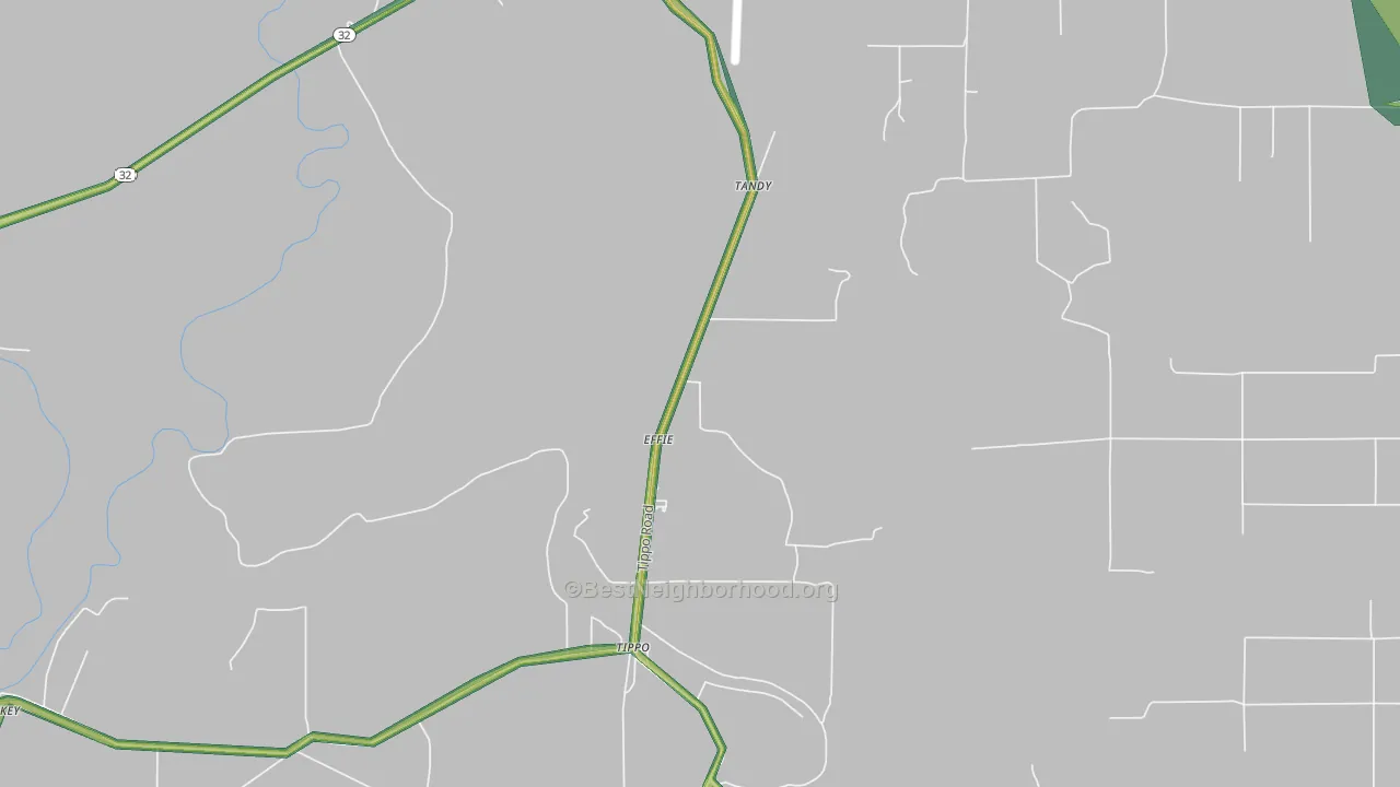 Effie, MS Map of Noise Levels in Effie