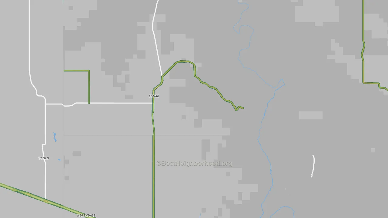 Egnar, CO Map of Noise Levels in Egnar