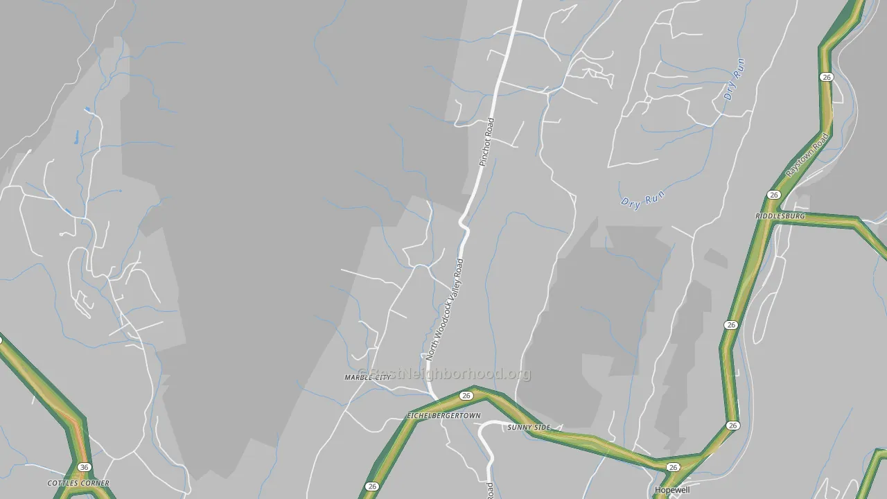 Eichelbergertown, PA Map of Noise Levels in Eichelbergertown