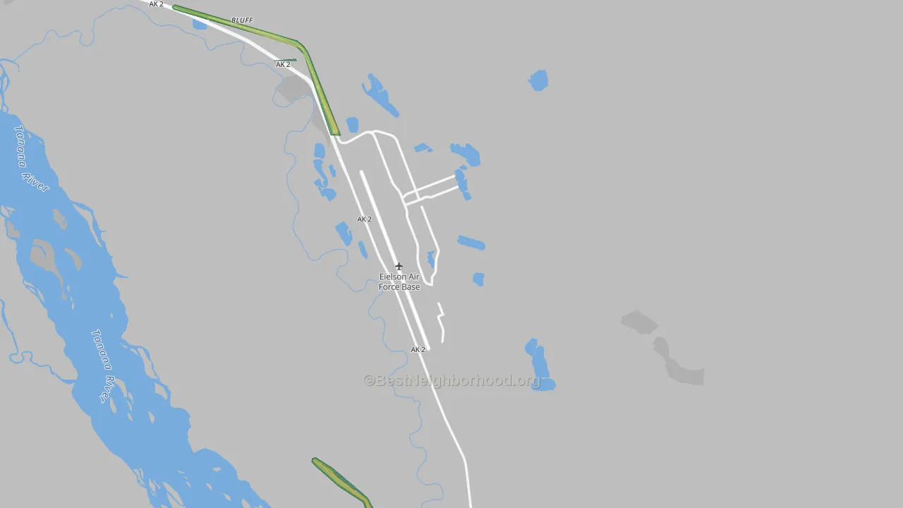 Eielson Afb, AK Map of Noise Levels in Eielson Afb