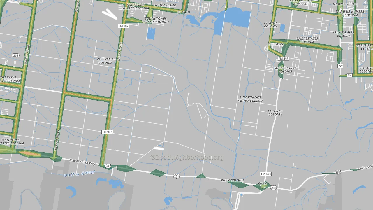 El Gato, TX Map of Noise Levels in El Gato