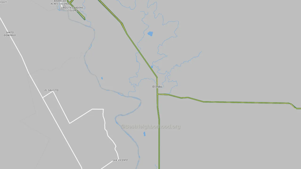 El Indio, TX Map of Noise Levels in El Indio