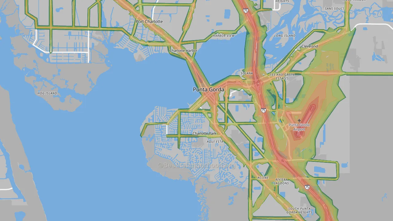 El Jobean, FL Map of Noise Levels in El Jobean