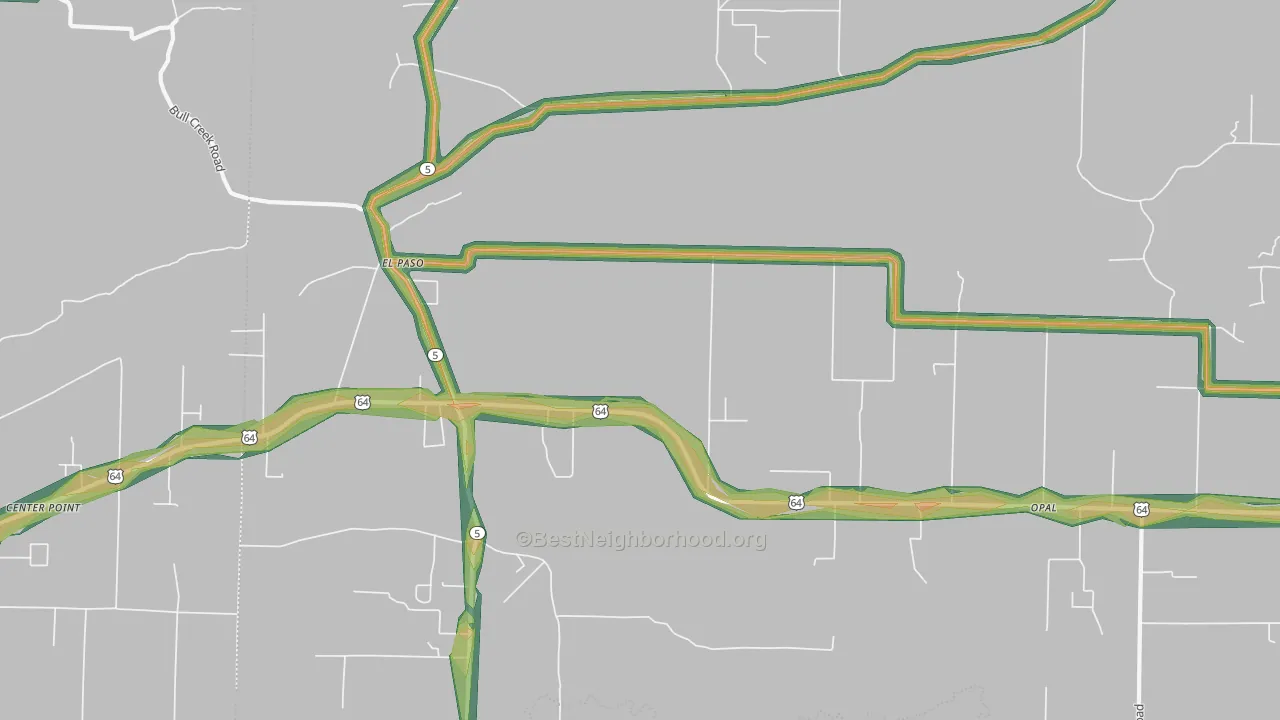 El Paso, AR Map of Noise Levels in El Paso