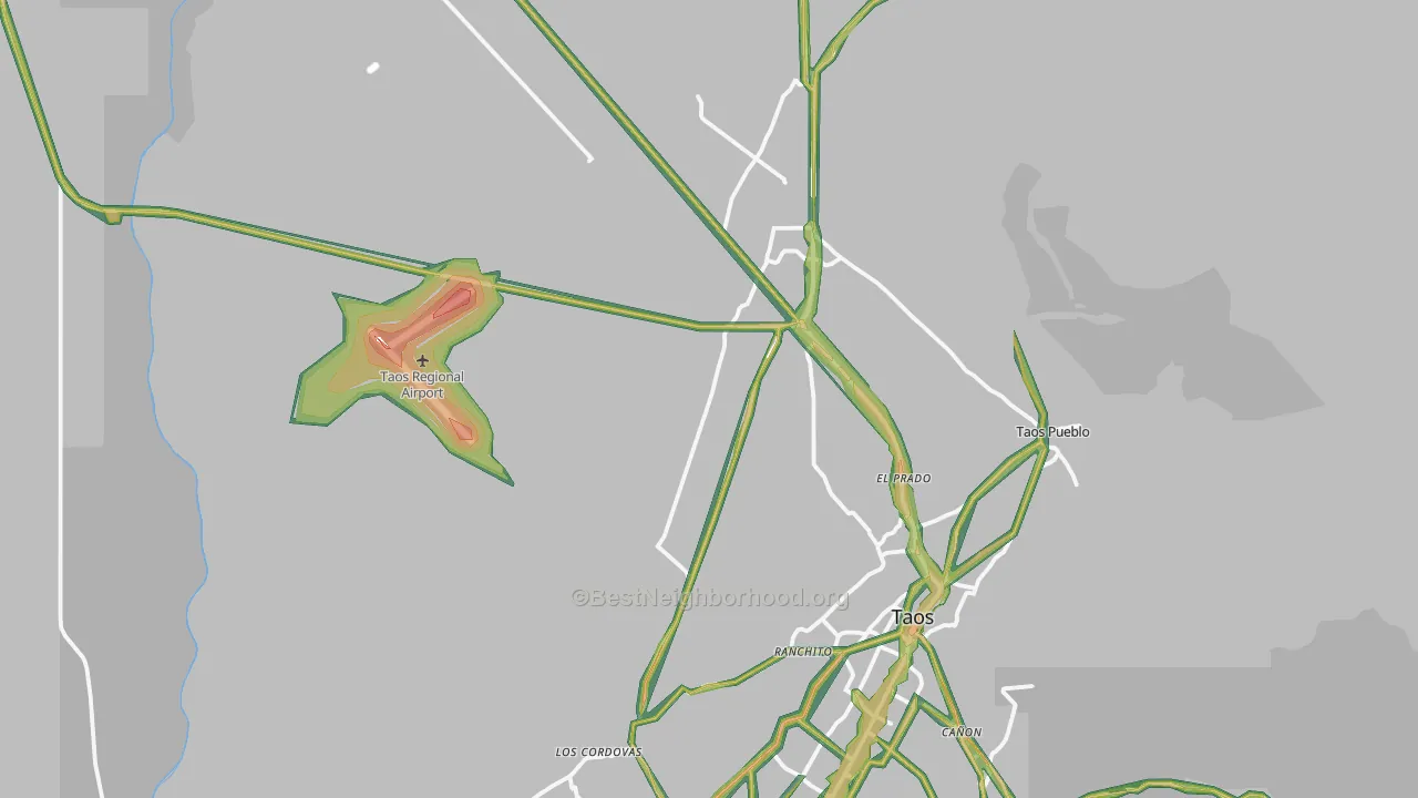 El Prado, NM Map of Noise Levels in El Prado