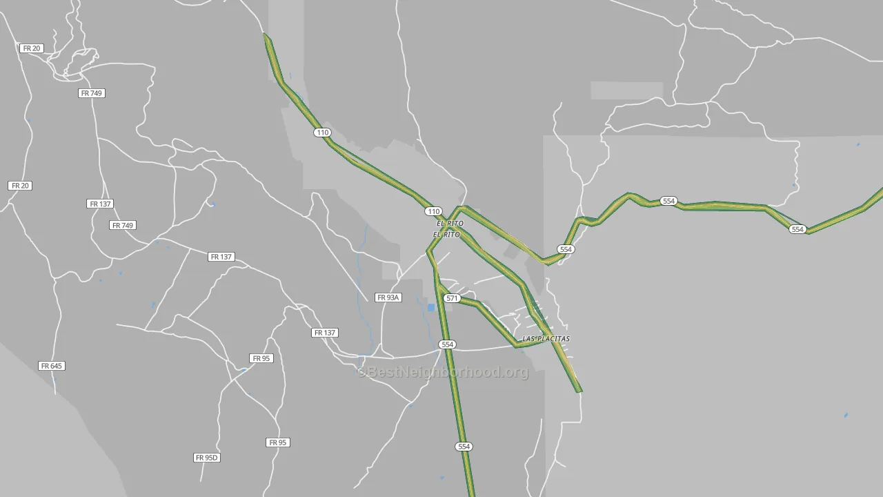El Rito, NM Map of Noise Levels in El Rito