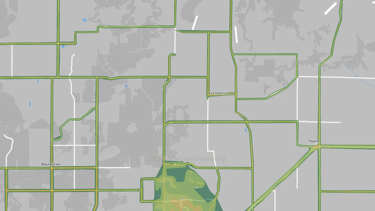 Elbert, CO Map of Noise Levels in Elbert