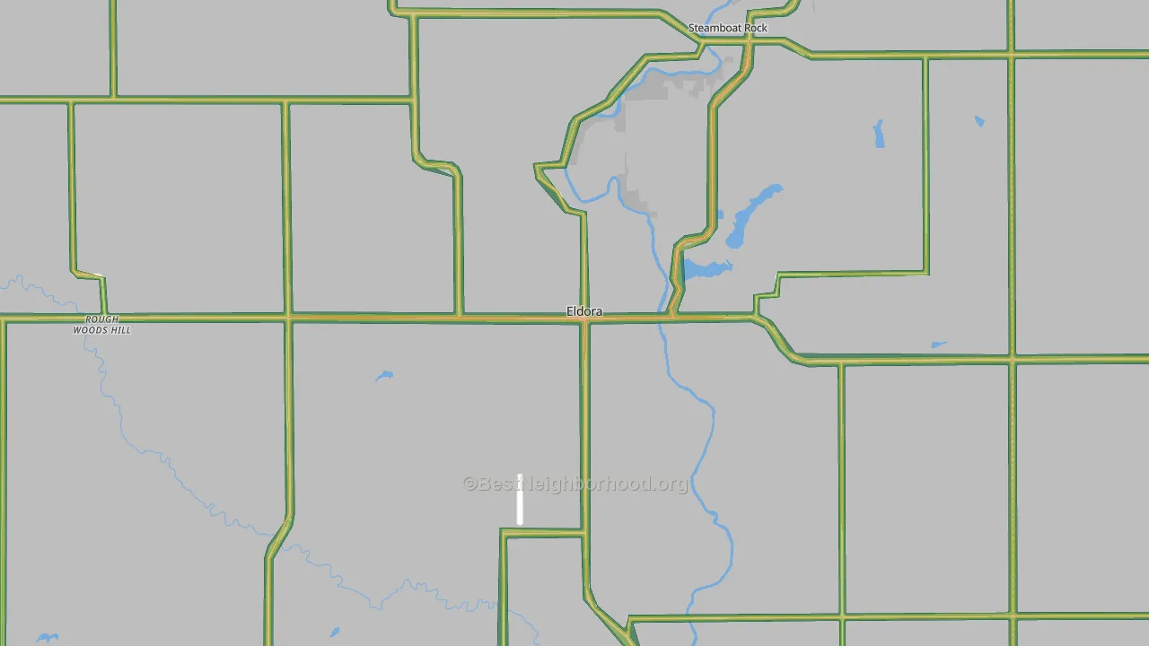 Eldora, IA Map of Noise Levels in Eldora