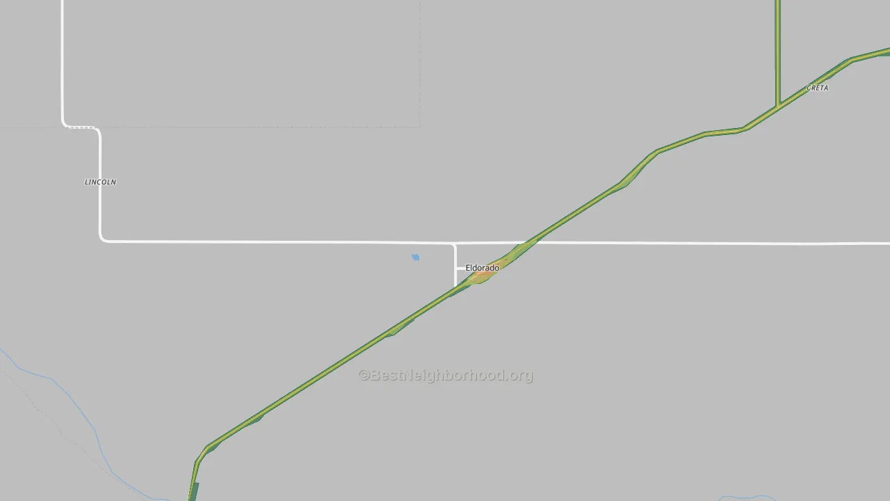 Eldorado, OK Map of Noise Levels in Eldorado