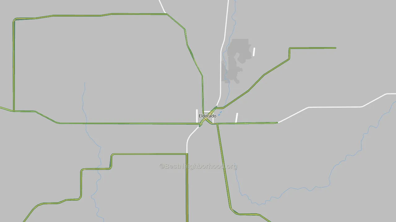 Eldorado, TX Map of Noise Levels in Eldorado
