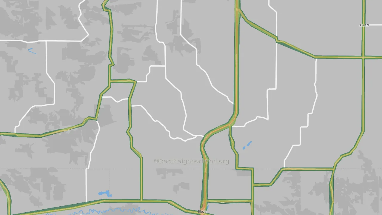 Eleva, WI Map of Noise Levels in Eleva