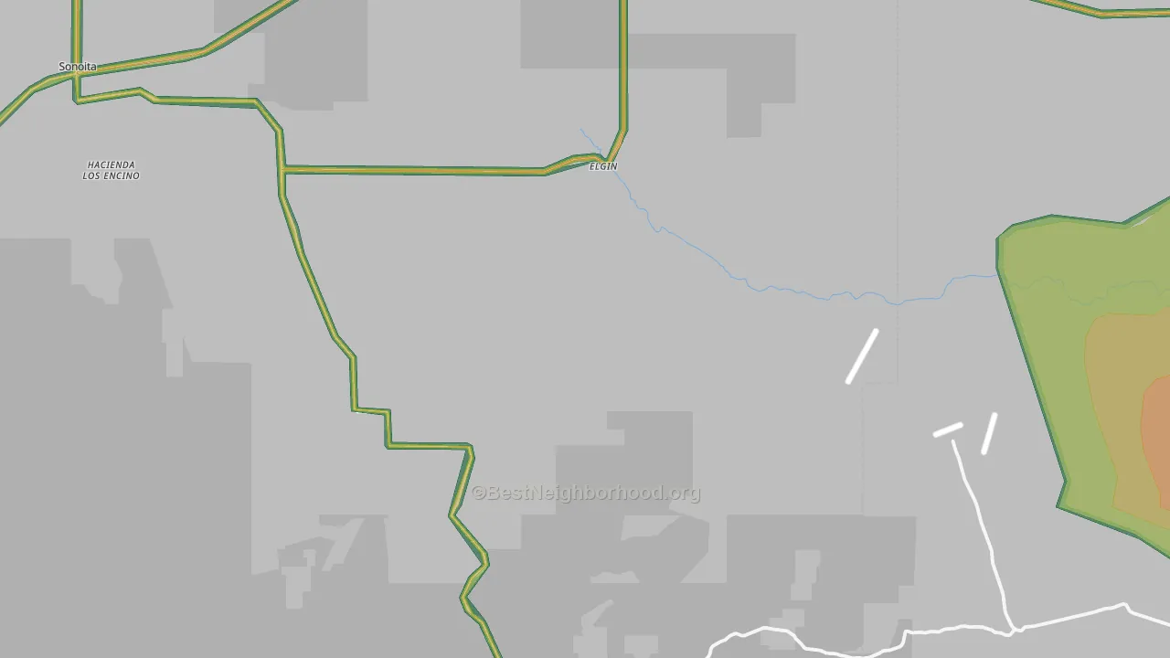 Elgin, AZ Map of Noise Levels in Elgin
