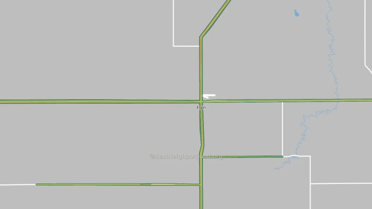 Elgin, NE Map of Noise Levels in Elgin