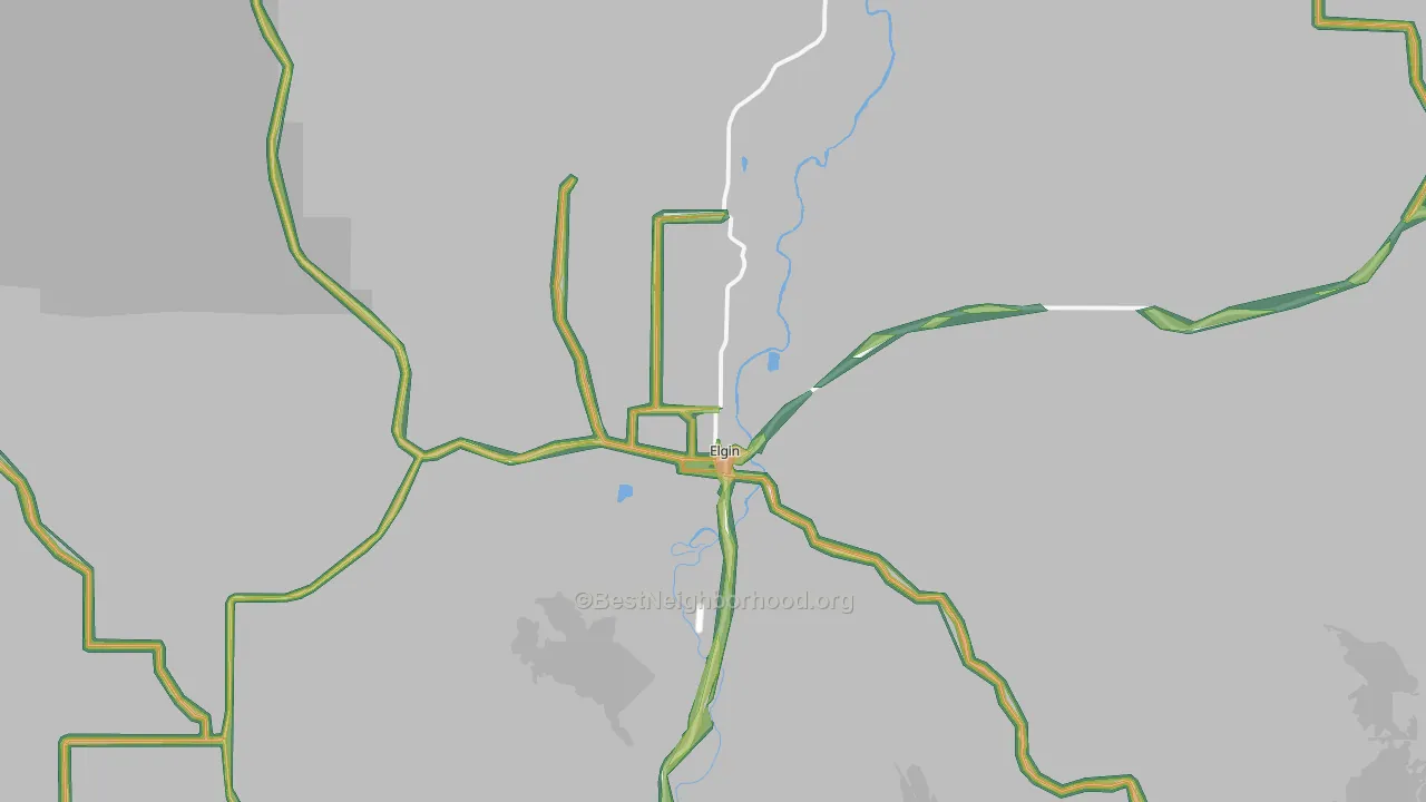 Elgin, OR Map of Noise Levels in Elgin