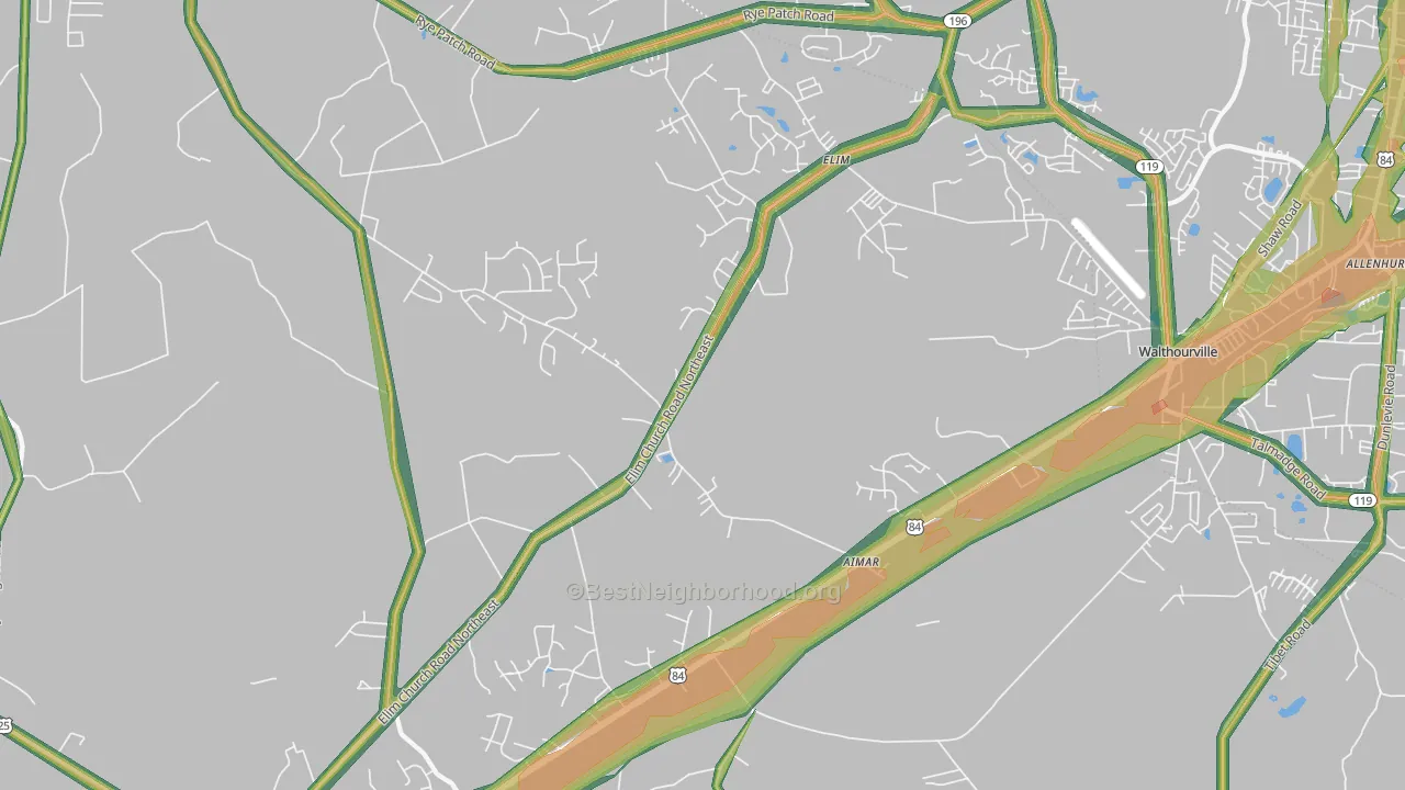 Elim, GA Map of Noise Levels in Elim