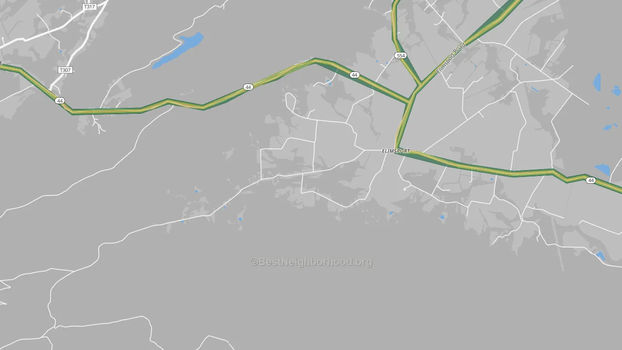 Elimsport, PA Map of Noise Levels in Elimsport