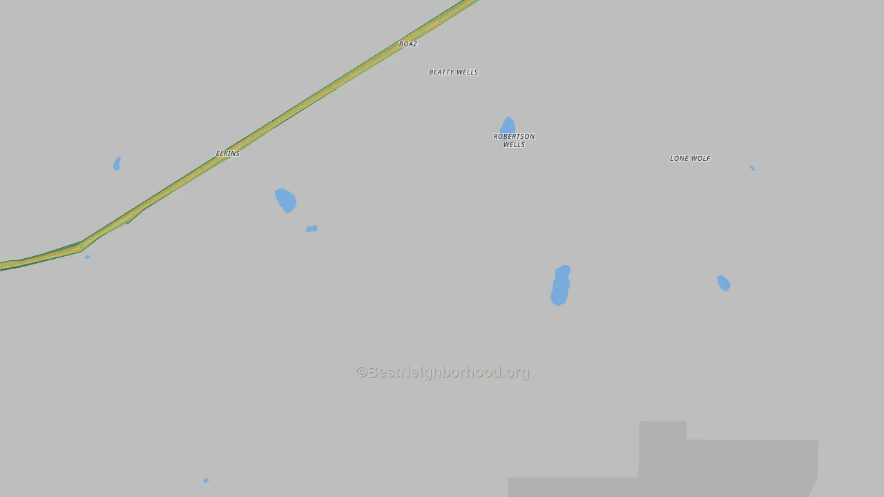 Elkins, NM Map of Noise Levels in Elkins