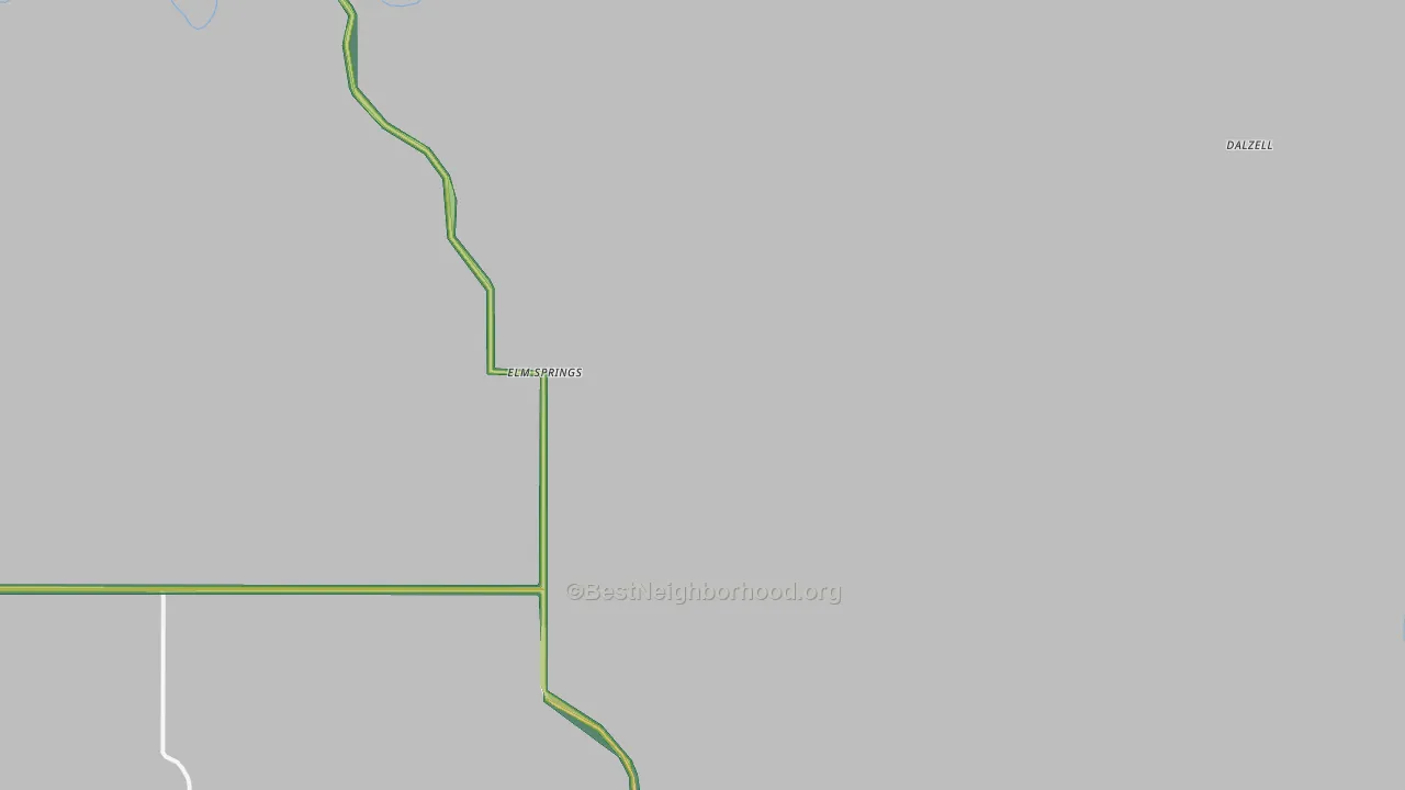 Elm Springs, SD Map of Noise Levels in Elm Springs
