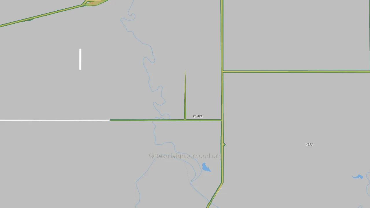 Elmer, OK Map of Noise Levels in Elmer