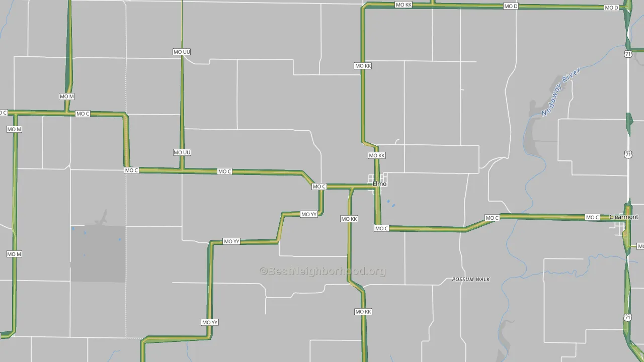 Elmo, MO Map of Noise Levels in Elmo