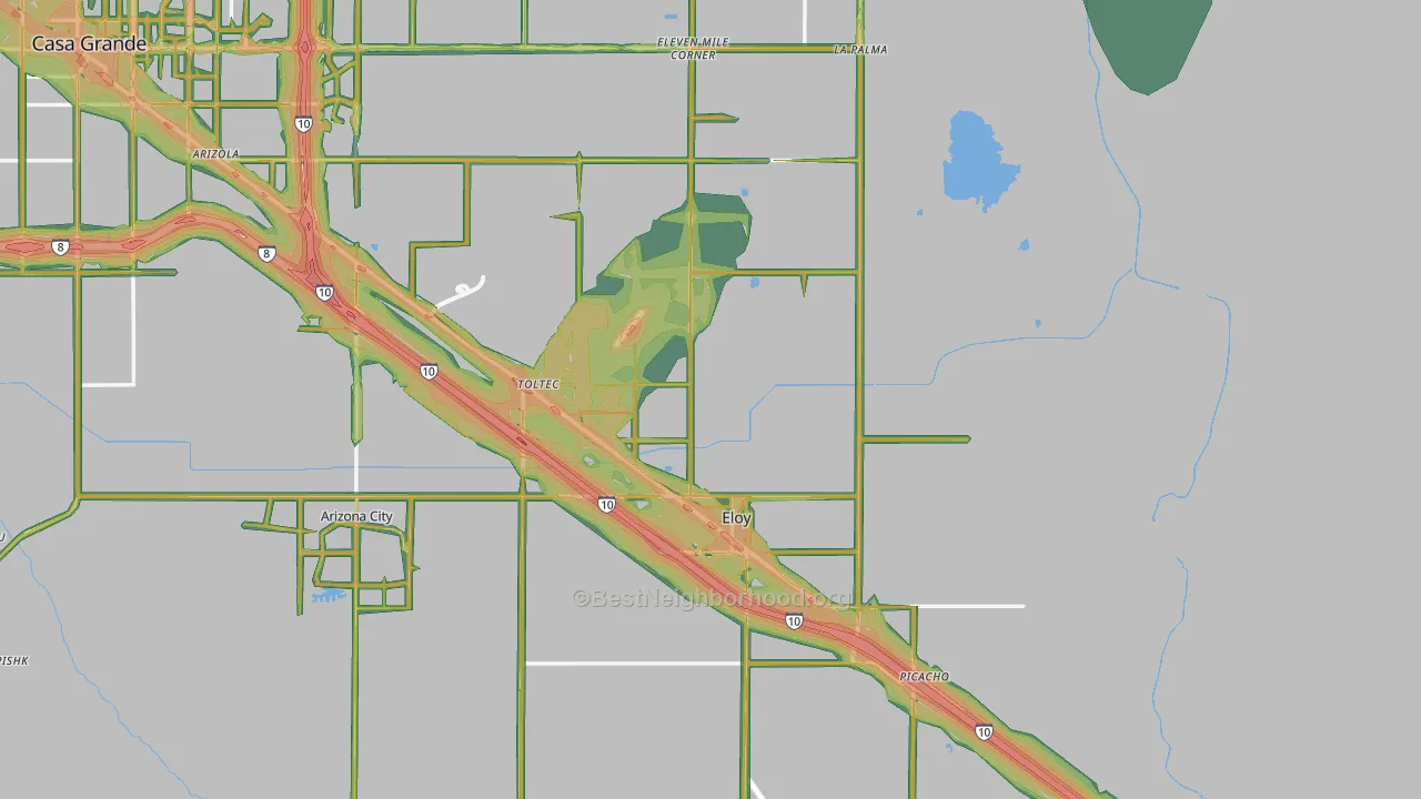 Eloy, AZ Map of Noise Levels in Eloy